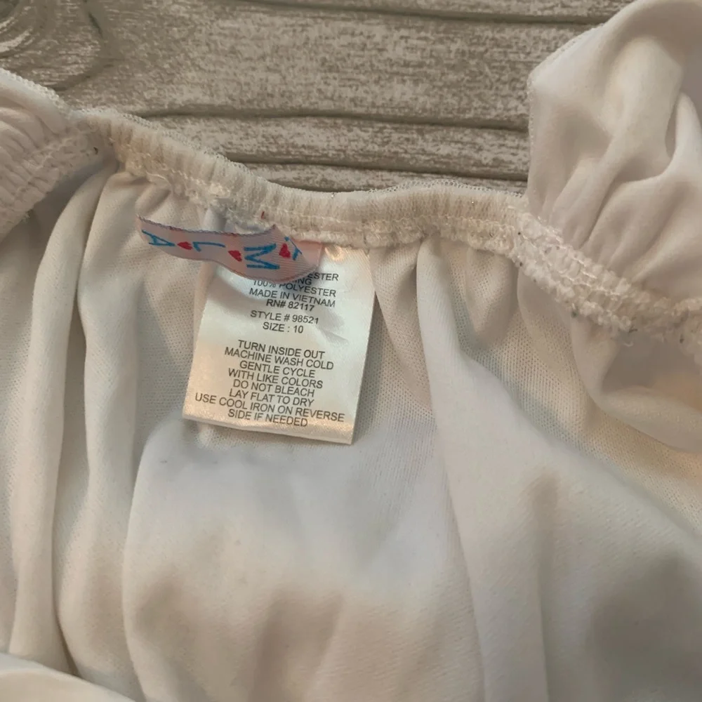Girls white formal dress size 10 - Picture 2 of 3